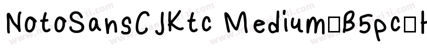 NotoSansCJKtc Medium—B5pc—H字体转换